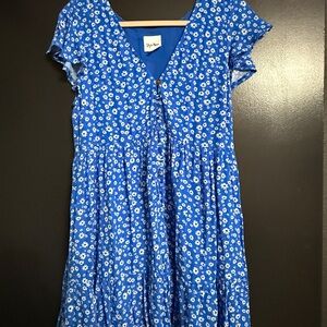 Blue Floral Dress size medium